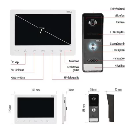 EM-LS07HD otthoni videó kaputelefon készlet