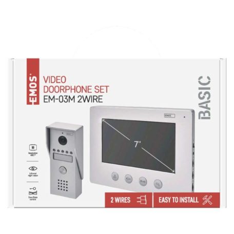 EMOS Videó kaputelefon szett EM-03M 2WIRE