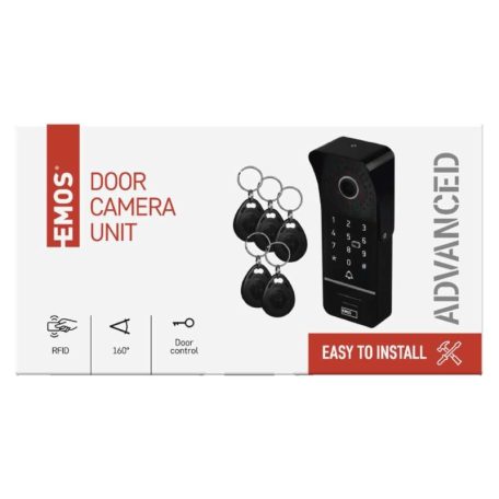 EMOS Ajtóra szerelhető színes kameraegység monitorokhoz és videó kaputelefonokhoz EM-10AHD