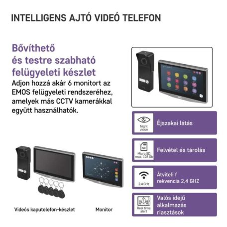 GoSmart Otthoni wifis video kaputelefon szett EMOS IP-750A