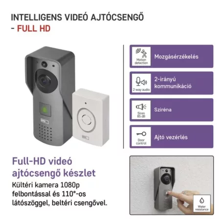 GoSmart Vezeték nélküli video kaputelefon IP-09C wifivel