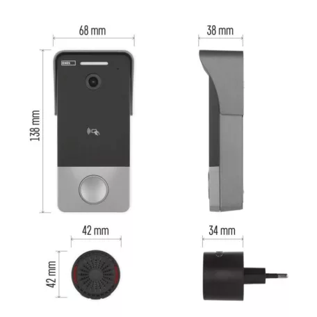 GoSmart videós ajtócsengő IP-20PoE