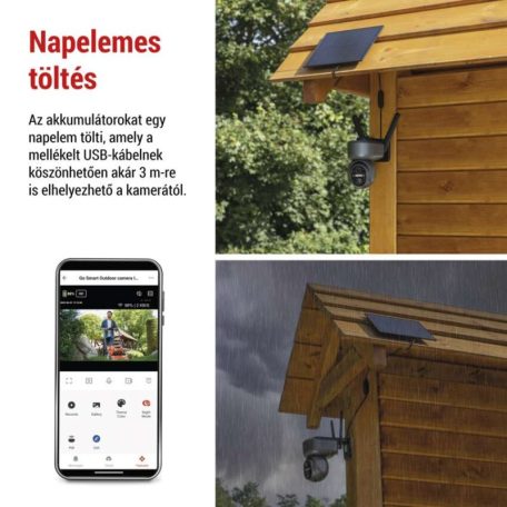 GoSmart 4G/LTE kültéri forgatható kamera IP-6000 OWL, szürke