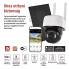 GoSmart Kültéri akkumulátoros kamera IP-1200 WASP wifivel és napelemmel