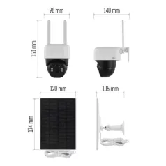   GoSmart Kültéri akkumulátoros kamera IP-1200 WASP wifivel és napelemmel