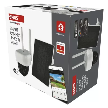 GoSmart Kültéri akkumulátoros kamera IP-1200 WASP wifivel és napelemmel