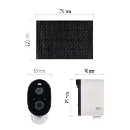 GoSmart Kültéri akkumulátoros kamera IP-1150 SNAP wifivel és napelemmel