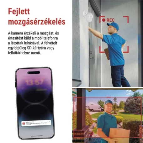 GoSmart Kültéri akkumulátoros kamera IP-1150 SNAP wifivel és napelemmel