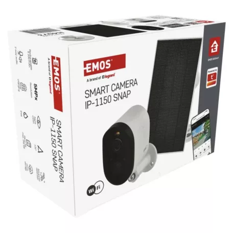 GoSmart Kültéri akkumulátoros kamera IP-1150 SNAP wifivel és napelemmel