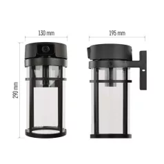   GoSmart Wifis kültéri forgatható kamera IP-1300 LANTERN világítással, fekete