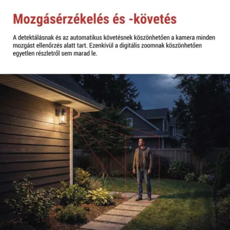 GoSmart Wifis kültéri forgatható kamera IP-1300 LANTERN világítással, fekete