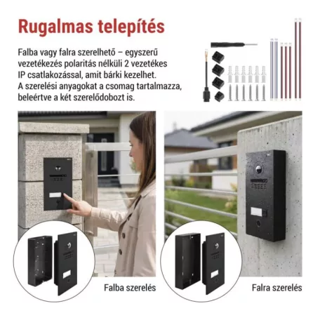 GoSmart IP-880A 2WIRE otthoni videó kaputelefon készlet WiFi-vel