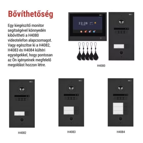 GoSmart IP880B 2WIRE kiegészítő monitor az IP880A 2WIRE otthoni videó kaputelefonhoz