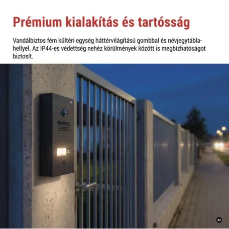GoSmart kameraegység az IP880B 2WIRE monitorhoz és az IP-880A 2WIRE kaputelefonhoz, 1 gomb