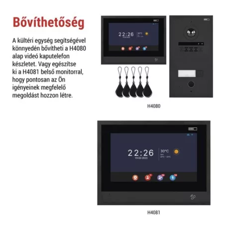 GoSmart kameraegység az IP880B 2WIRE monitorhoz és az IP-880A 2WIRE kaputelefonhoz, 1 gomb