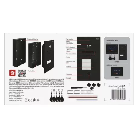 GoSmart kameraegység az IP880B 2WIRE monitorhoz és az IP-880A 2WIRE kaputelefonhoz, 2 gomb