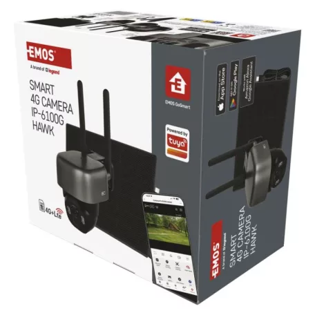 GoSmart Kültéri akkumulátoros kamera IP-6100G HAWK 4G LTE-vel és napelemmel