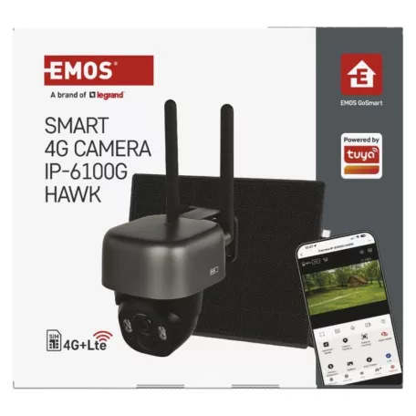 GoSmart Kültéri akkumulátoros kamera IP-6100G HAWK 4G LTE-vel és napelemmel