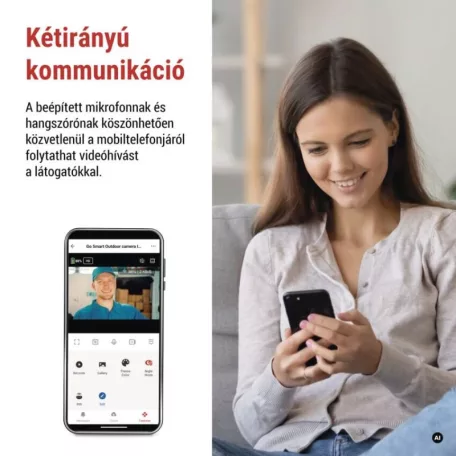 GoSmart IP-1100G WALL kültéri akkumulátoros kamera WiFi-vel és napelemmel