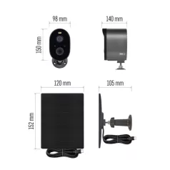   GoSmart Kültéri akkumulátoros kamera IP-1150G SNAP wifivel és napelemmel