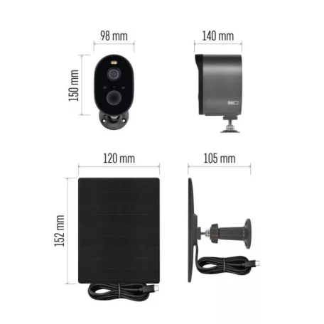 GoSmart Kültéri akkumulátoros kamera IP-1150G SNAP wifivel és napelemmel