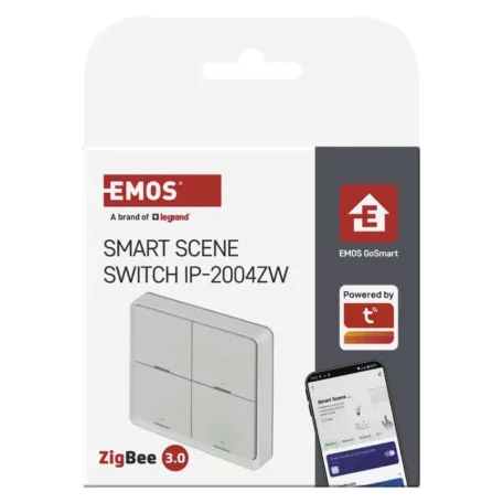 GoSmart Okos hordozható 4 funkciós szcenárió kapcsoló IP-2004ZW, ZigBee 3.0