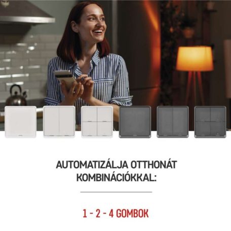 GoSmart Okos hordozható 4 funkciós szcenárió kapcsoló IP-2004ZB, ZigBee 3.0