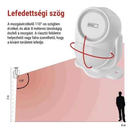 GoSmart riasztó IP‑126L GUARDIAN mozgásérzékelővel, 6× ajtó/ablak érzékelő, WiFi