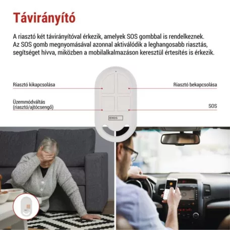 GoSmart riasztó IP‑126L GUARDIAN mozgásérzékelővel, 6× ajtó/ablak érzékelő, WiFi