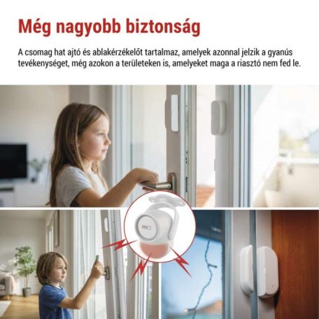 GoSmart riasztó IP‑126L GUARDIAN mozgásérzékelővel, 6× ajtó/ablak érzékelő, WiFi