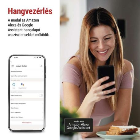GoSmart kapcsolómodul IP-2103SZ, ZigBee, 1 csatornás (nem igényel N vezetéket)