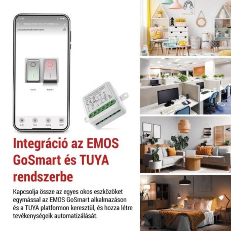 GoSmart kapcsolómodul IP-2104SZ, ZigBee, 2 csatornás (nem igényel N vezetéket)