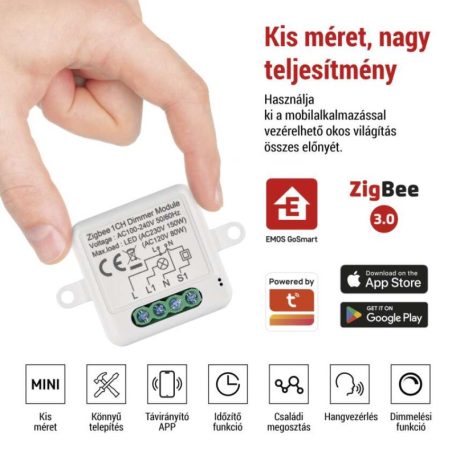 GoSmart fényerőszabályozó modul IP-2111DZ, ZigBee, 1 csatornás