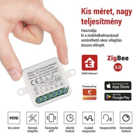 GoSmart fényerőszabályozó modul IP-2112DZ, ZigBee, 2 csatornás