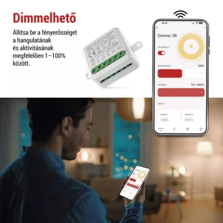 GoSmart fényerőszabályozó modul IP-2112DZ, ZigBee, 2 csatornás