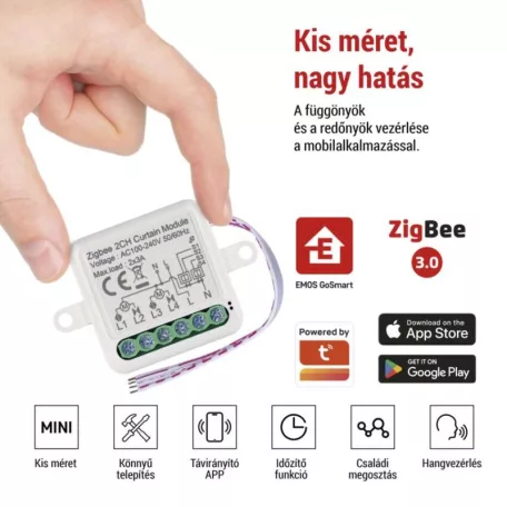 GoSmart motoros modul IP-2122CZ, ZigBee, 2 csatornás