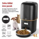 Pet Care állateledel adagoló, 4 L, fekete