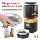 Pet Care állateledel adagoló, 4 L, fekete