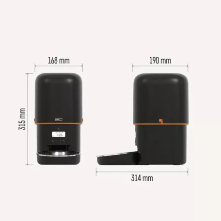 Pet Care állateledel adagoló, 4 L, fekete