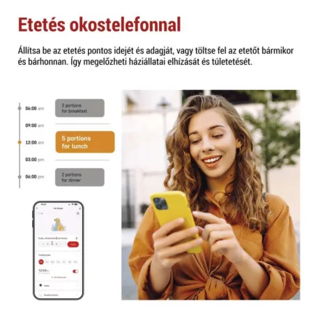 GoSmart állateledel adagoló Pet Care, 4 l, fekete, Wi-Fi
