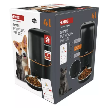 GoSmart állateledel adagoló Pet Care, 4 l, fekete, Wi-Fi