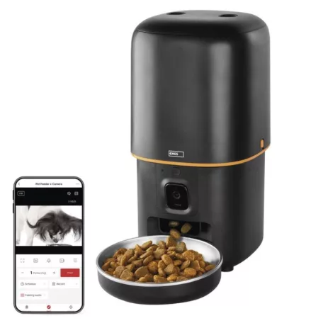 GoSmart állateledel adagoló kamerával Pet Care, 4 l, fekete, Wi-Fi