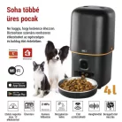 GoSmart állateledel adagoló kamerával Pet Care, 4 l, fekete, Wi-Fi
