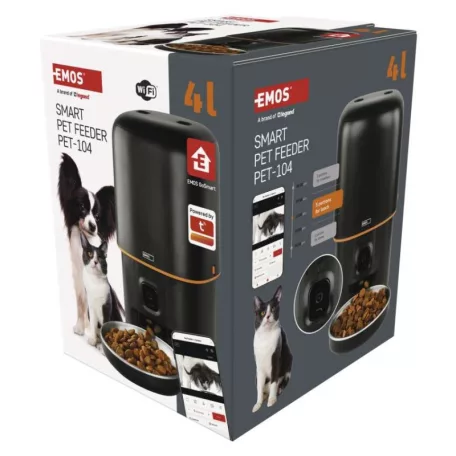 GoSmart állateledel adagoló kamerával Pet Care, 4 l, fekete, Wi-Fi