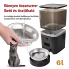GoSmart állateledel adagoló kamerával Pet Care, 6 l, fekete, Wi-Fi