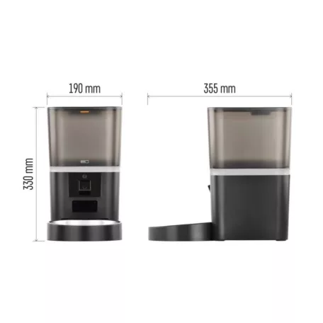 GoSmart állateledel adagoló kamerával Pet Care, 6 l, fekete, Wi-Fi