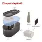 Pet Care háziállat itató, 2,6 l, szürke