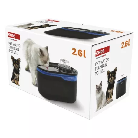 Pet Care háziállat itató, 2,6 l, szürke