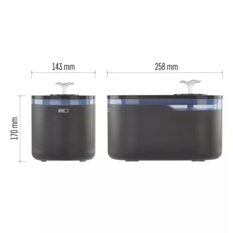 GoSmart háziállat itató Pet Care, 2,6 l, szürke, Wi-Fi