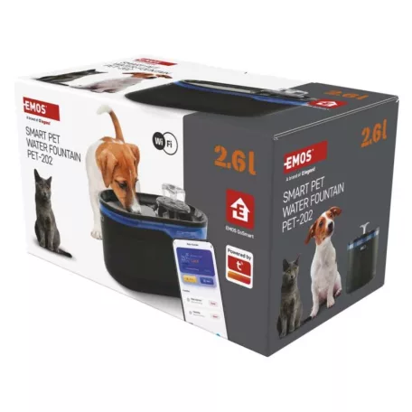 GoSmart háziállat itató Pet Care, 2,6 l, szürke, Wi-Fi
